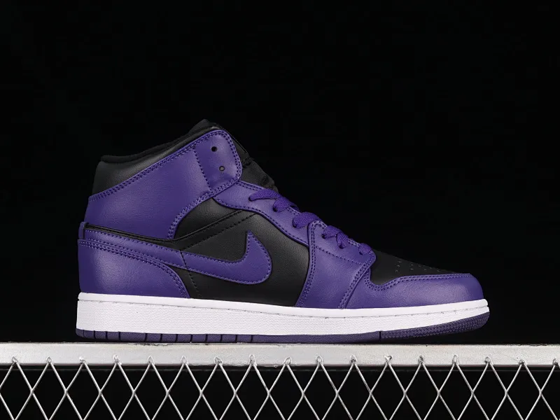All categories Air Jordan Jordan series basketball shoes Air Jordan 1 Mid Air Jordan 1 Mid AJ1 Joe 1 black and blue mid-top basketball shoes BQ6472-051